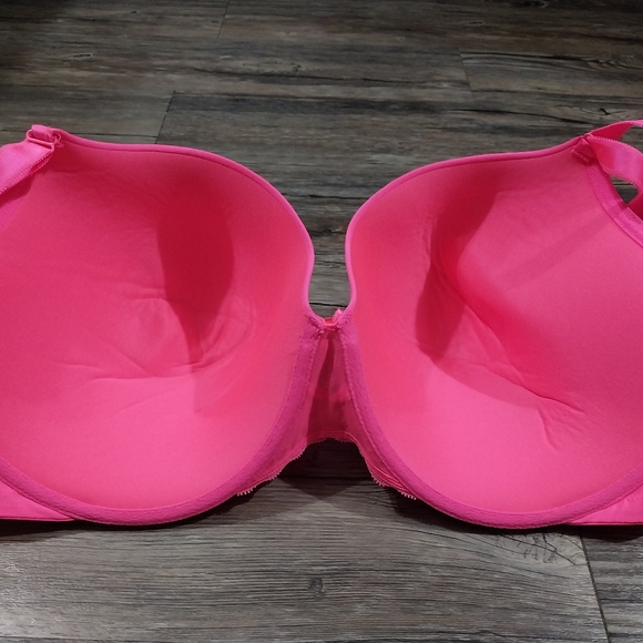 Torrid Curve 360 Back Smoothing Push Up T-shirt Bra 46ddd Hot Pink - Picture 4 of 8